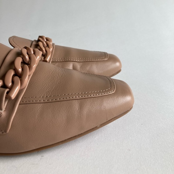 Steve Madden Cream Leather Chain Loafers size 10 - Picture 4 of 15